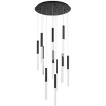 Benicio 11-Light Chandelier - Black / Clear