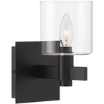 Decato Wall Sconce - Black / Clear