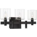 Decato Bathroom Vanity Light - Black / Clear