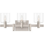 Decato Bathroom Vanity Light - Nickel / Clear