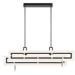 Inizio Linear Chandelier - Black / Frosted