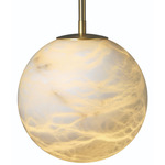 Kepler Pendant - Gold / White Alabaster