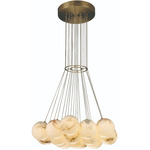 Kepler Chandelier - Gold / White Alabaster