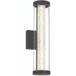 Savron Outdoor Wall Sconce - Black / Clear