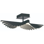 Seraph Semi Flush Ceiling Light - Black