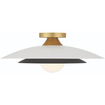 Welsh Semi Flush Ceiling Light - White