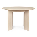 Bevel Round Dining Table - White Oiled Beech