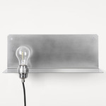 90 Degree Plug-In Wall Sconce - Stainless Steel