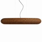 Disc Scraplights Linear Pendant - Black / Natural