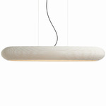 Disc Scraplights Linear Pendant - White / White