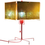 24 Karat Blau Table Lamp - Red / Gold Leaf