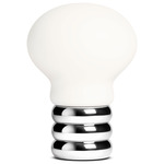B.Bulb Portable Table Lamp - Chrome / White