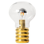 Bulb Table Lamp - Brass / Clear