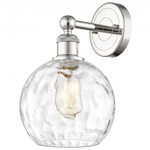 Athens Wall Sconce - Polished Nickel / Clear Water