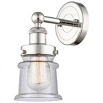 Canton Wall Sconce - Polished Nickel / Clear Seedy