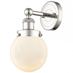 Beacon Wall Sconce - Polished Nickel / Matte White
