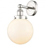 Beacon Wall Sconce - Polished Nickel / Matte White