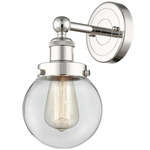 Beacon Wall Sconce - Polished Nickel / Clear