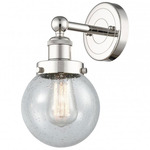 Beacon Wall Sconce - Polished Nickel / Clear Seedy