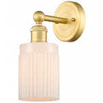 Hadley Round Canopy Wall Sconce - Satin Gold / Matte White
