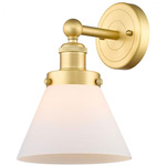 Cone Large Wall Sconce - Satin Gold / Matte White