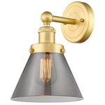 Cone Large Wall Sconce - Satin Gold / Smoked