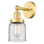 Bell Small Wall Sconce - Satin Gold / Clear