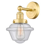 Oxford Wall Sconce - Satin Gold / Clear Seedy