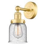 Bell Small Wall Sconce - Satin Gold / Clear Seedy