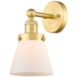 Cone Small Wall Sconce - Satin Gold / Matte White