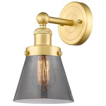 Cone Small Wall Sconce - Satin Gold / Smoked