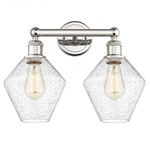 Cindyrella Medium Bathroom Vanity Light - Polished Nickel / Clear Seedy