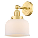 Bell Stem Wall Sconce - Satin Gold / Matte White
