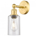 Clymer Wall Sconce - Satin Gold / Clear Seedy