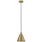 Appalachian Cord Hung Mini Pendant - Brushed Brass