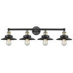 Edison Bathroom Vanity Light - Matte Black / Antique Brass