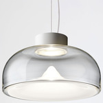 Aella S Pendant - Matte White / Transparent / White Spot