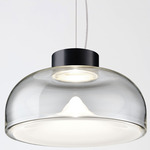 Aella S Pendant - Matte Black / Transparent / White Spot