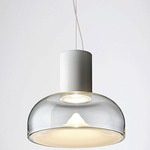 Aella SL Pendant - Matte White / Transparent / White Spot