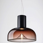 Aella SL Pendant - Matte Black / Shaded Burgundy