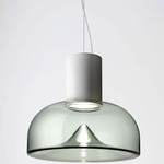 Aella SL Pendant - Matte White / Smoke Grey