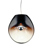 Lightbody Pendant - Matte Chrome / Shaded Burgundy