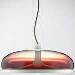 Aurelia S45 Pendant - Matte White / Shaded Burgundy