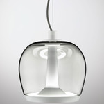 Aurelia Bold S22 Pendant - Matte White / Smoke Grey