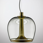 Aurelia Bold S22 Pendant - Vintage Brass / Smoke Grey