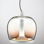 Aurelia Bold S22 Pendant - Matte White / Shaded Burgundy