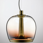 Aurelia Bold S22 Pendant - Vintage Brass / Shaded Burgundy