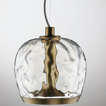Aurelia Bold S22 Pendant - Vintage Brass / Transparent Water