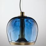 Aurelia Bold S22 Pendant - Vintage Brass / Blue Water