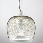 Aurelia Bold S22 Pendant - Matte White / Transparent Pulegoso